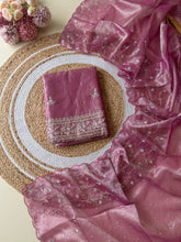 Premium crush tissue with hand work -with color options